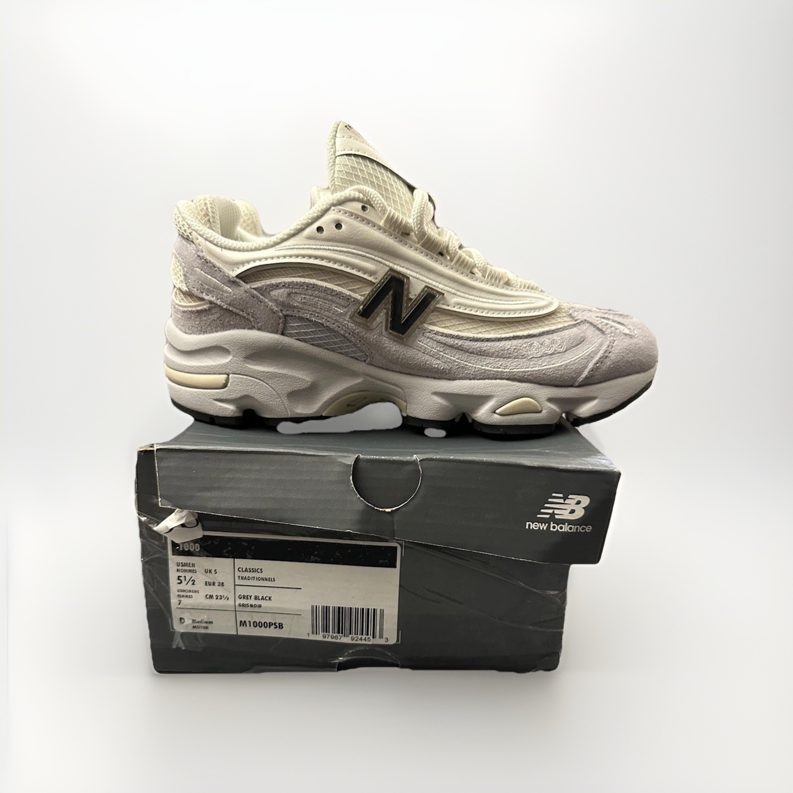 New Balance 1000 Grey Black M1000psb Womens Size 7 Mens Size 5.5